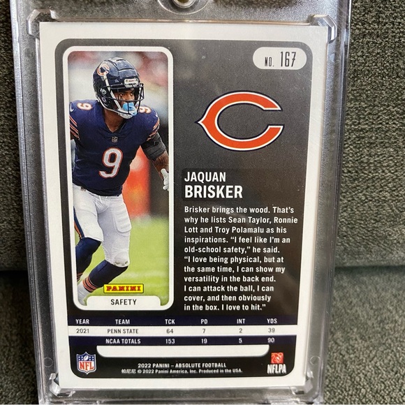 Custom 3D Floater - Jaquan Brisker Absolute Chicago Bears card - Picture 4 of 5